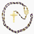 Handmade Copper & Purple Crazy Lace Agate Five-Decade Rosary – One of One (22″ Length)