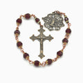 Handmade Preciosa Crystal & Copper One-Decade Pocket Chaplet – One of One (13″ Length)