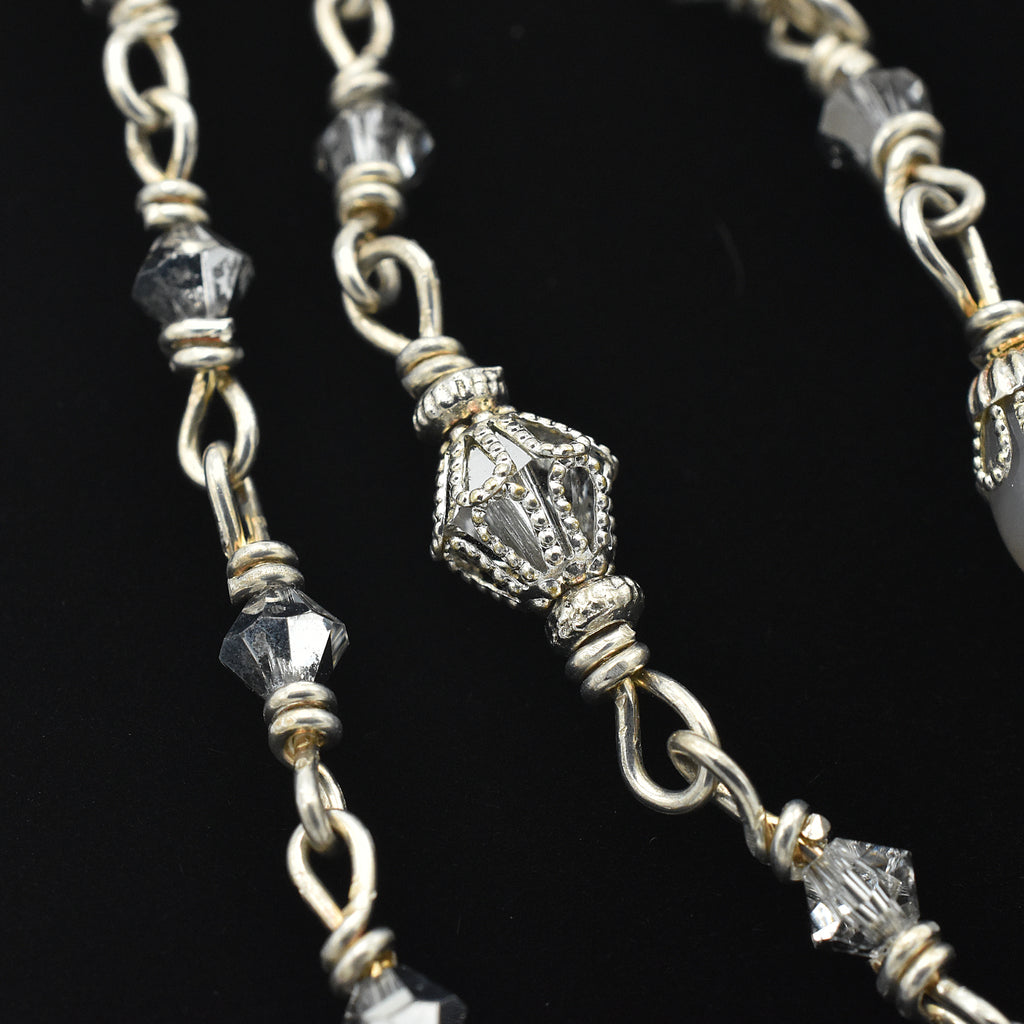 Handmade Sterling Silver & Jasper Five-Decade Rosary – One of One (21″ Length)