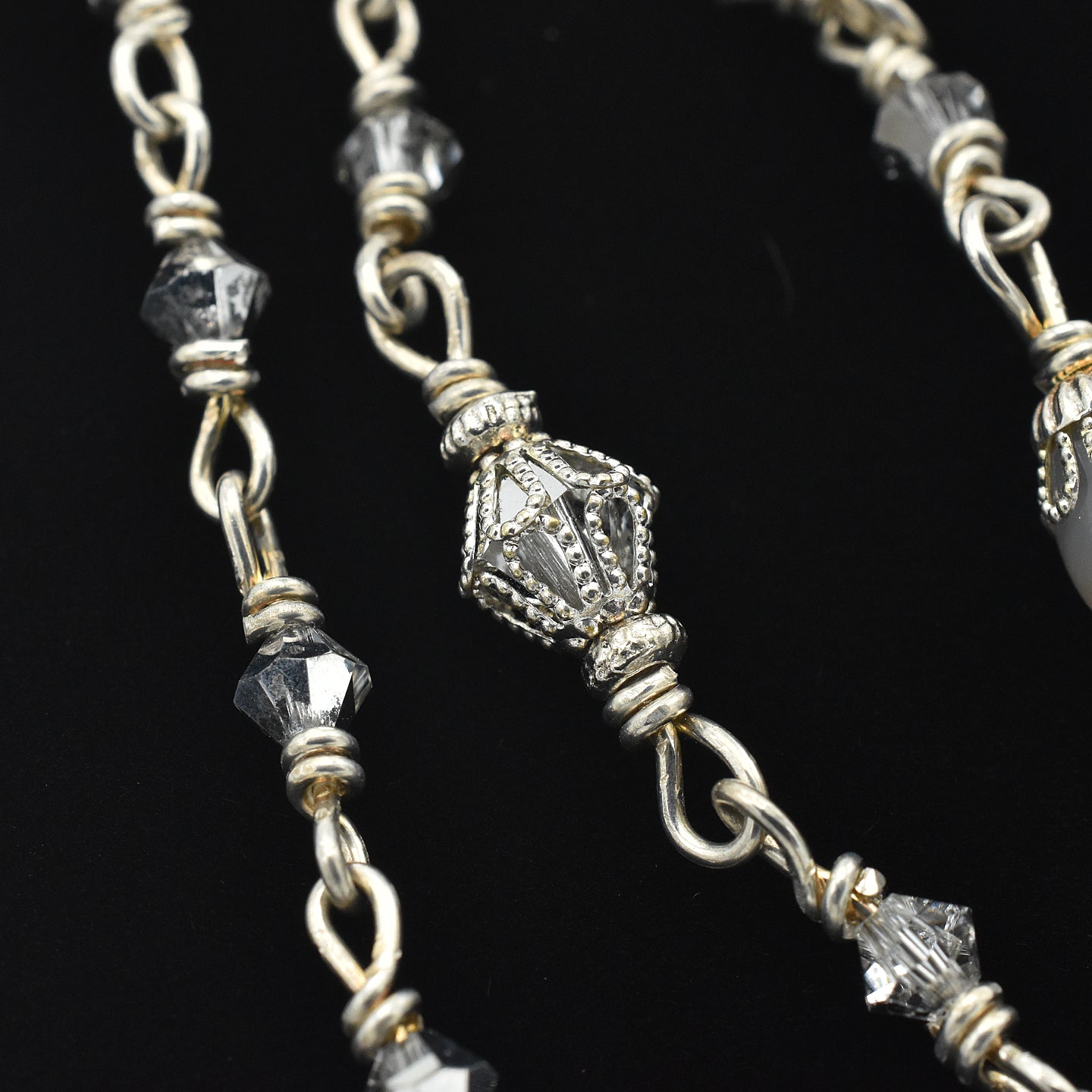 Handmade Sterling Silver & Jasper Five-Decade Rosary – One of One (21″ Length)