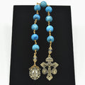 Blue Crazy Lace Agate One-Decade Pocket Chaplet – One of One (15" Length)