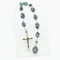 Handmade Mother of Pearl Pocket Rosary - Italian Holy Dove Spirit Chaplet