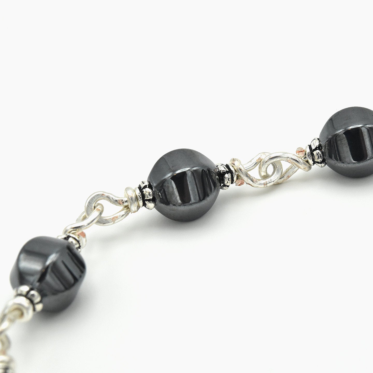 Handmade Silver-Plated Hemalyke Pocket Chaplet – One of One (12″ Length)
