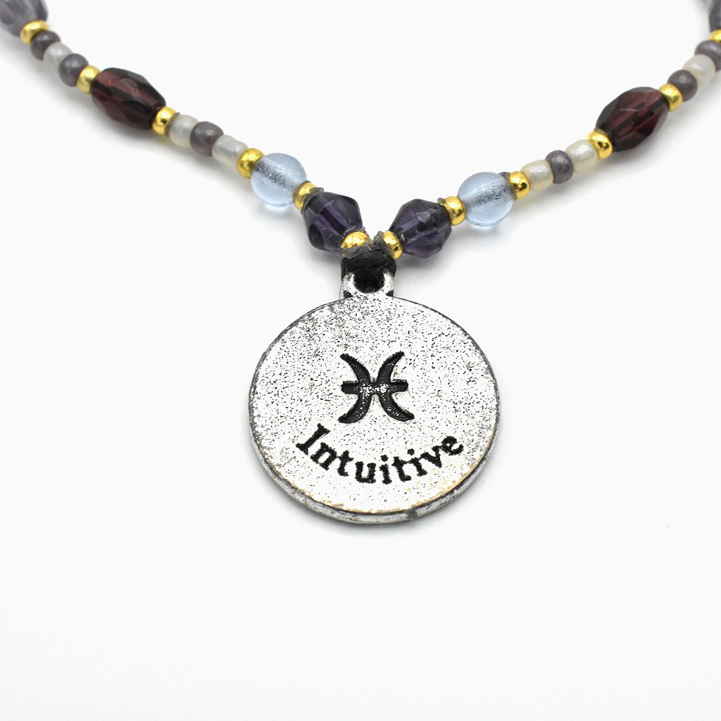 Handmade Pisces Astrology Bracelet – Adjustable – One of One