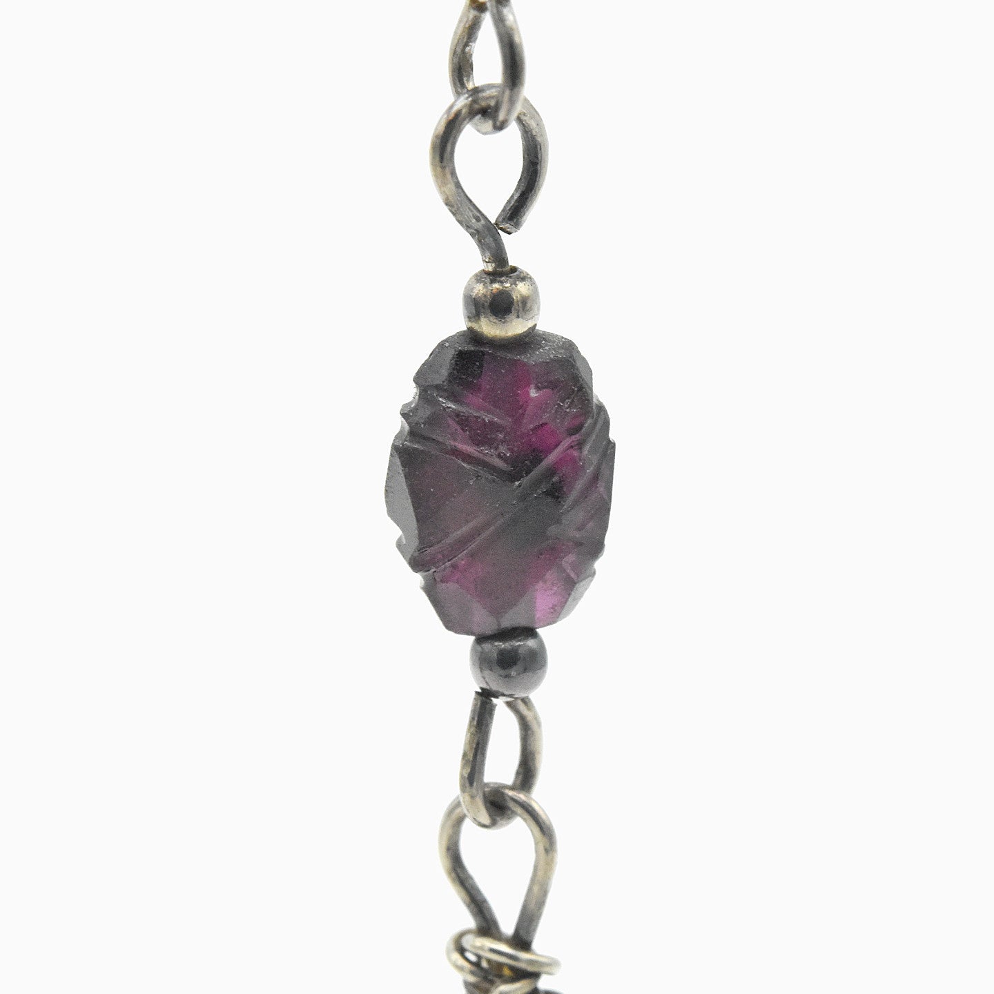 Handmade Garnet & Natural Stone Dangle Earrings – Sterling Silver Earwires – One of One (2.5" Length)