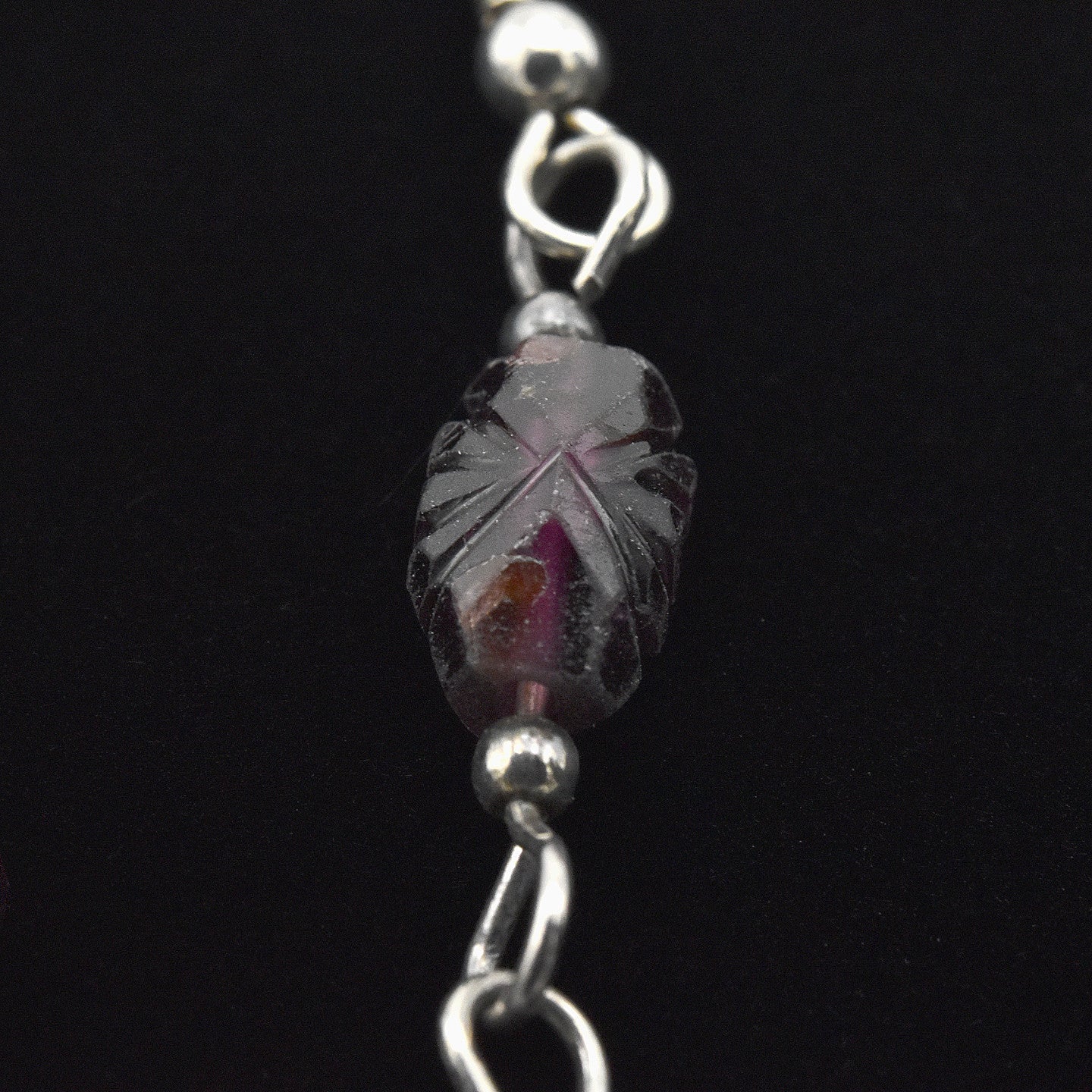 Handmade Almandite Garnet & Natural Stone Drop Earrings – Sterling Silver – One of One (2.5" Length)