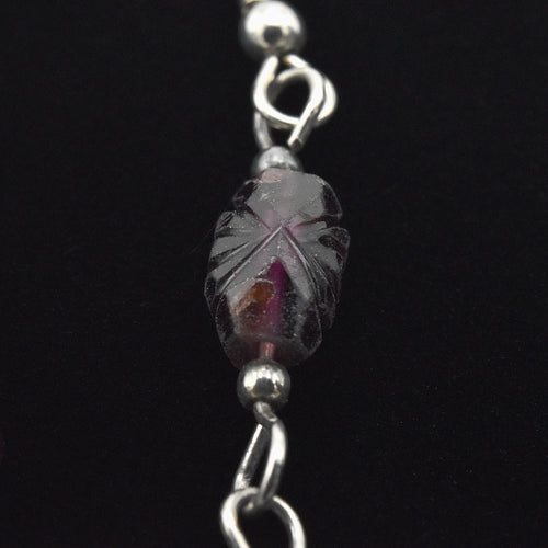 Handmade Almandite Garnet & Natural Stone Drop Earrings – Sterling Silver – One of One (2.5" Length)