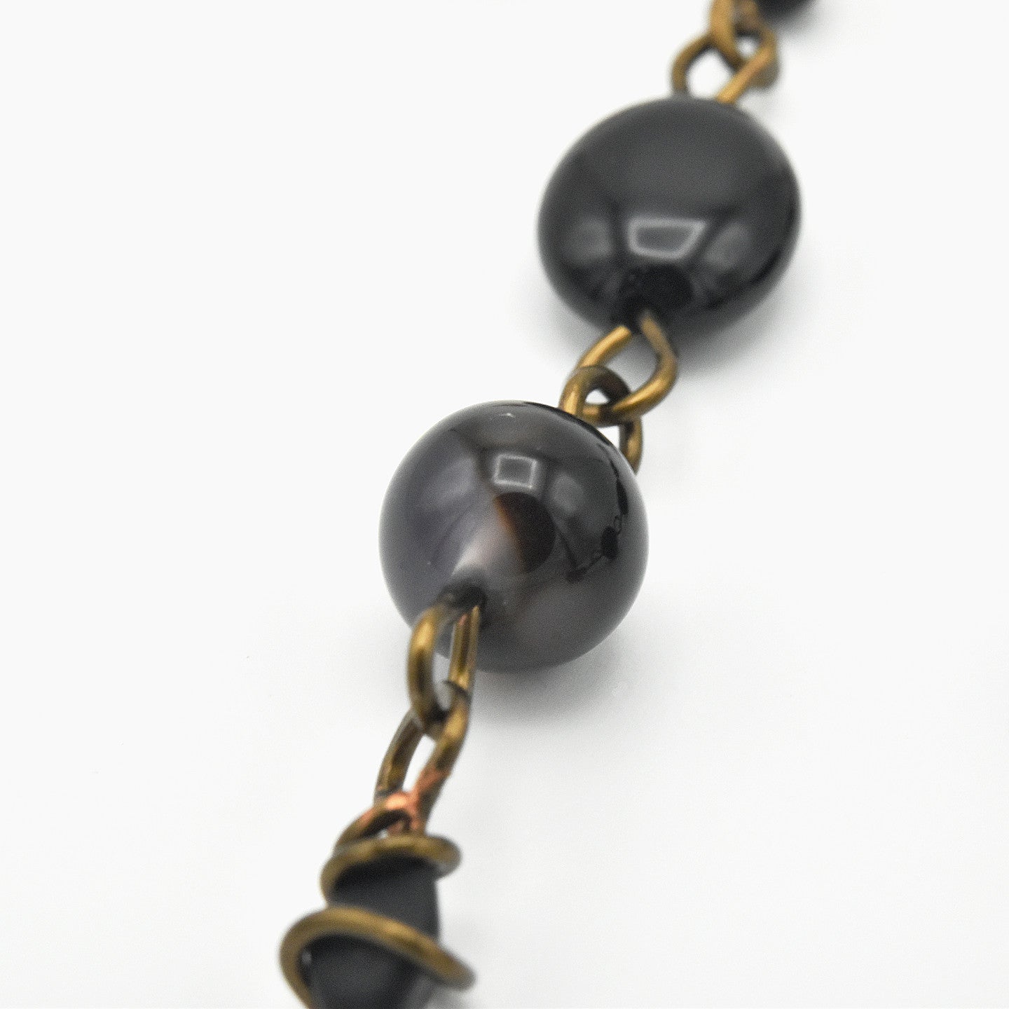 Handmade Black Agate Dangle Earrings – Copper Niobium Earwires – One of One (2.5" Length)