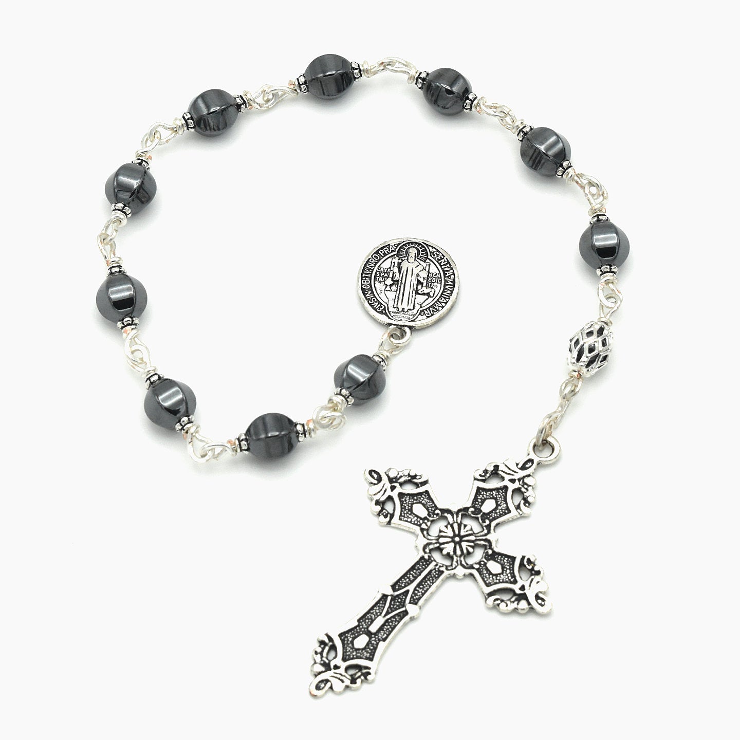 Handmade Silver-Plated Hemalyke Pocket Chaplet – One of One (12″ Length)