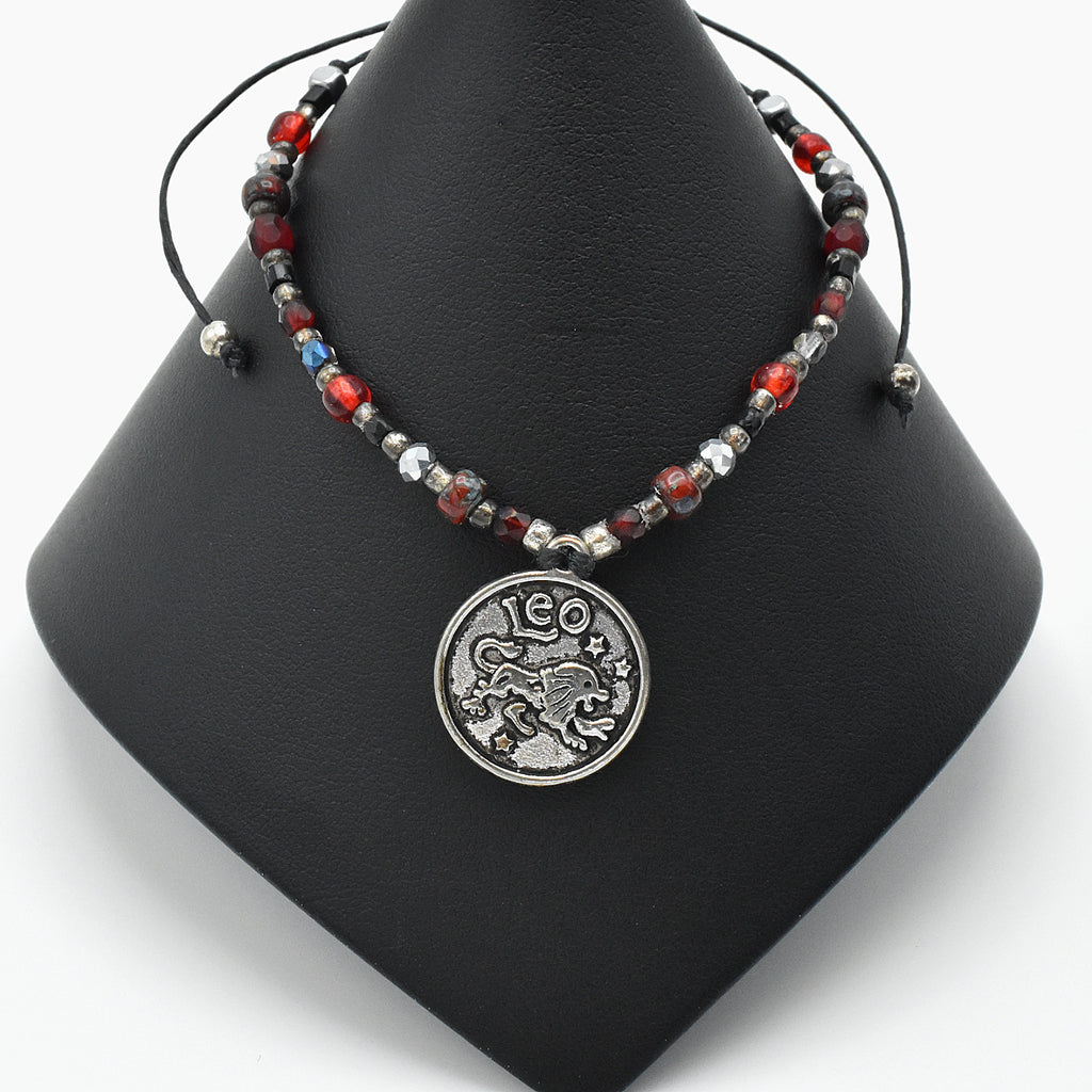 Handmade Leo Astrology Bracelet – Adjustable – One of One