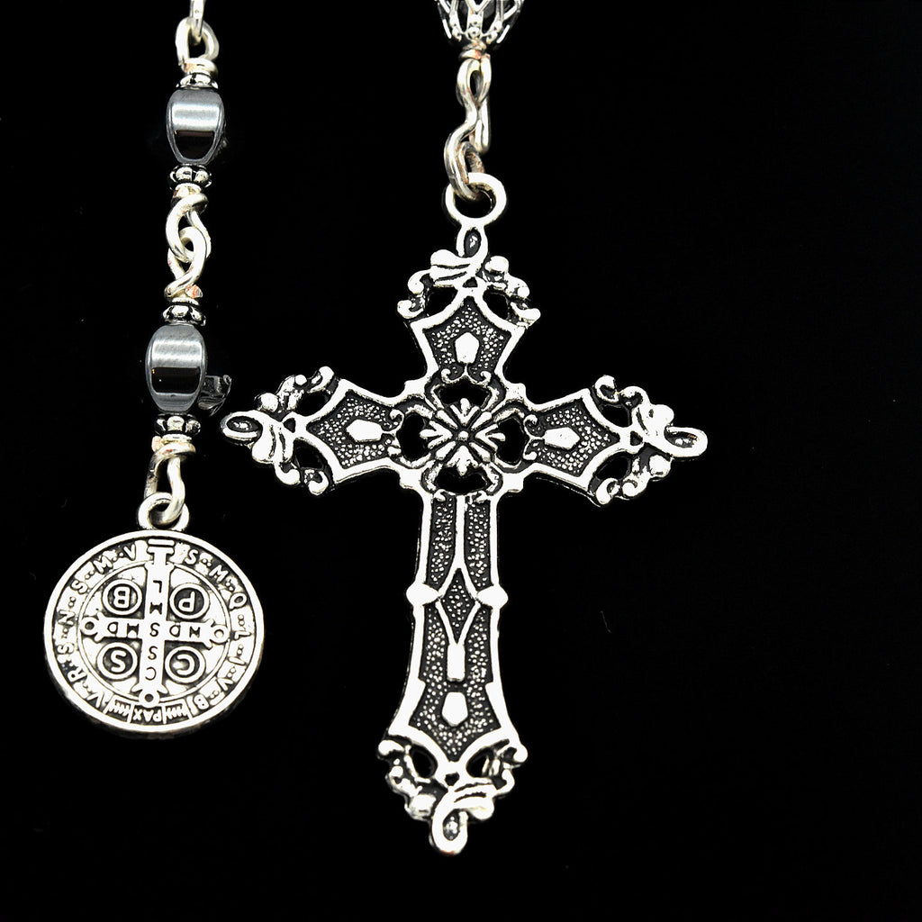 Handmade Silver-Plated Hemalyke Pocket Chaplet – One of One (12″ Length)