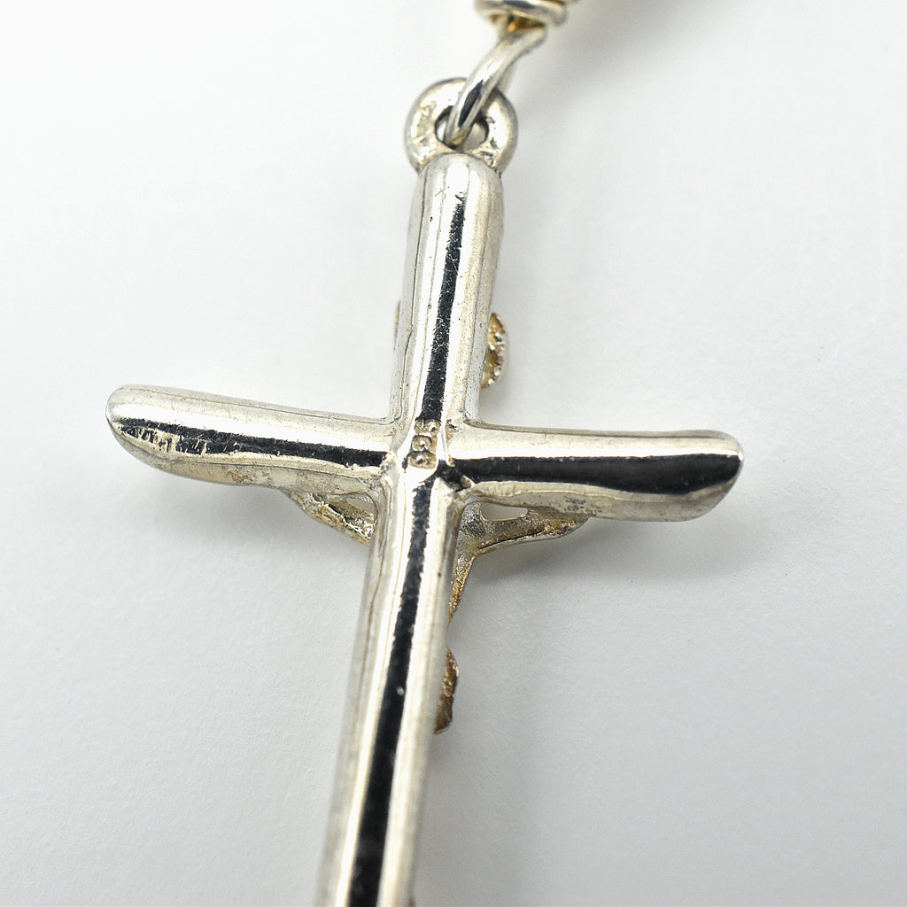 Handmade Sterling Silver & Jasper Five-Decade Rosary – One of One (21″ Length)