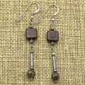 Handmade Dragonblood Jasper Drop Earrings – Sterling Silver – One of One (2.5" Length)