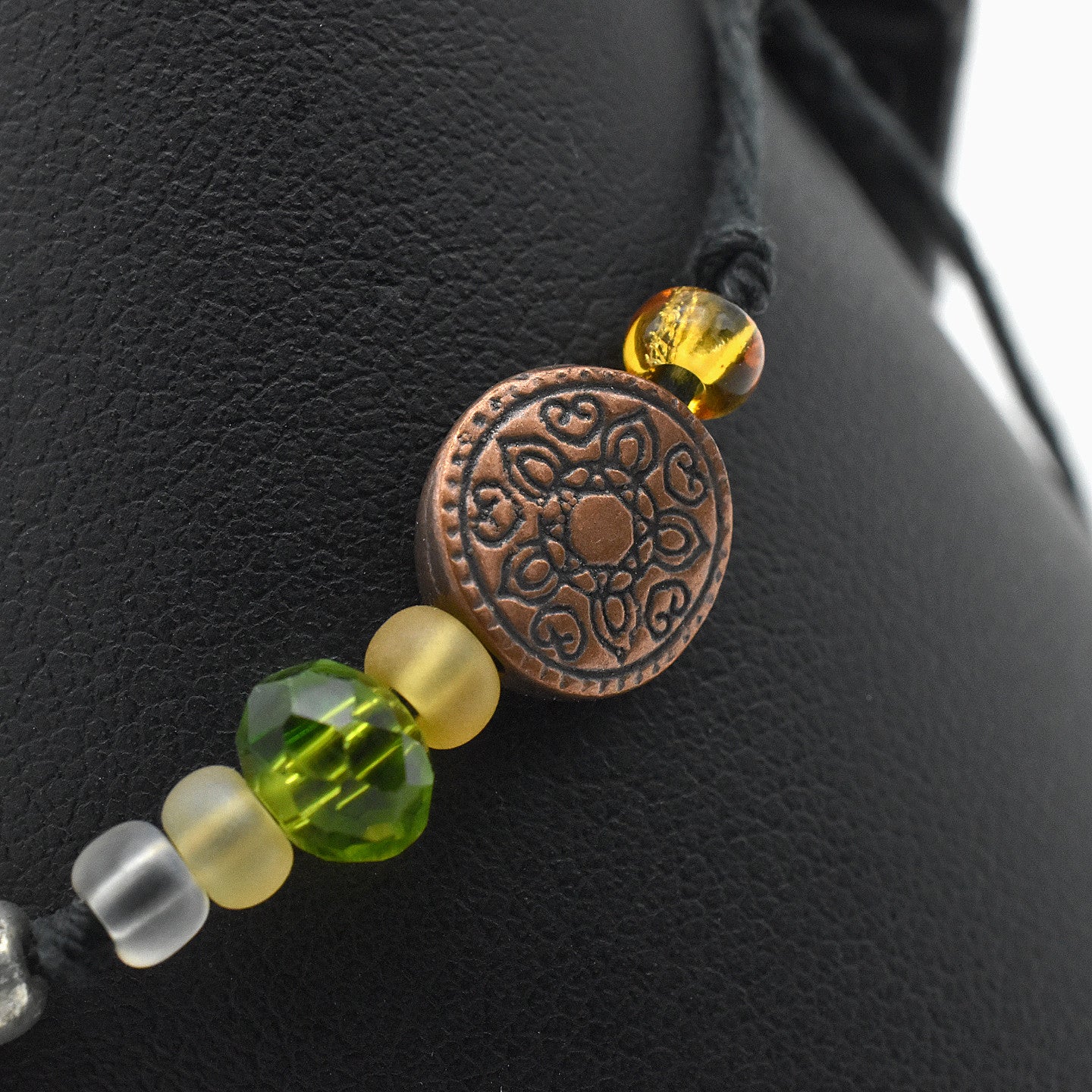 Handmade Taurus Zodiac Bracelet – Millefiori Glass – Adjustable – One of One