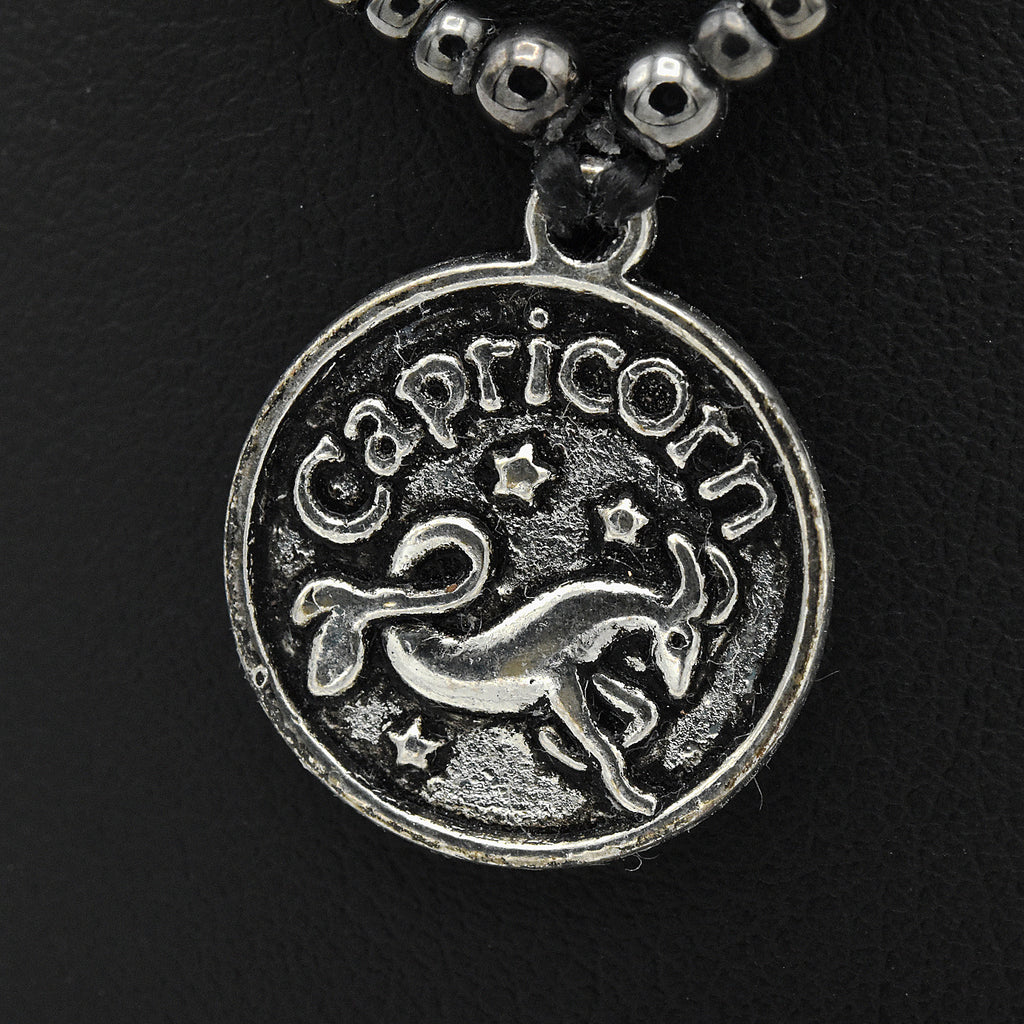 Handmade Capricorn Astrology Hematite Bracelet – Adjustable – One of One