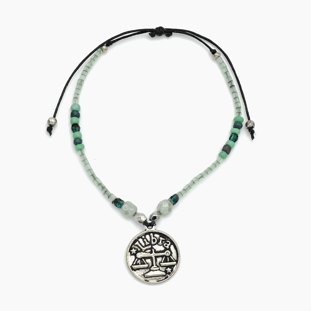 Handmade Libra Astrology Bracelet – Adjustable – One of One