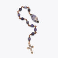 Handmade Amethyst & Copper One-Decade Pocket Chaplet Rosary – One of One