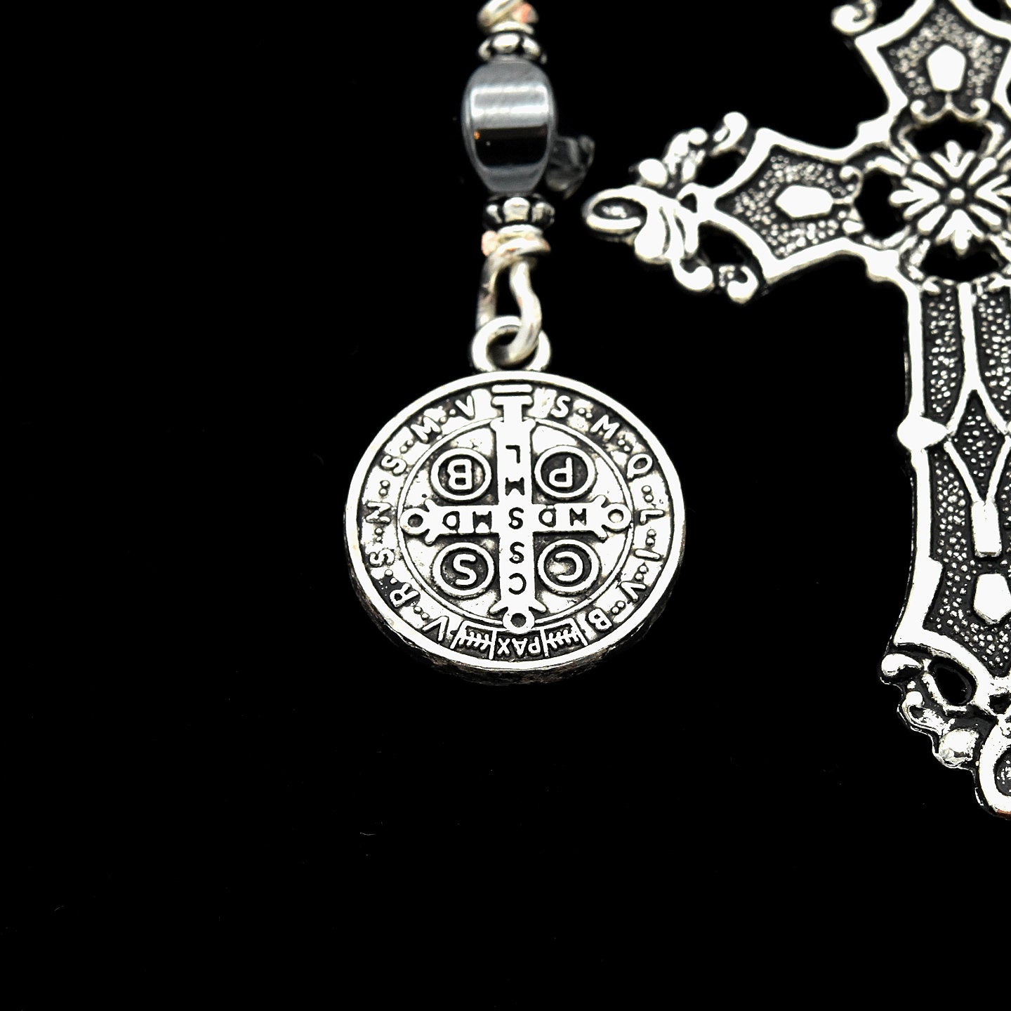 Handmade Silver-Plated Hemalyke Pocket Chaplet – One of One (12″ Length)