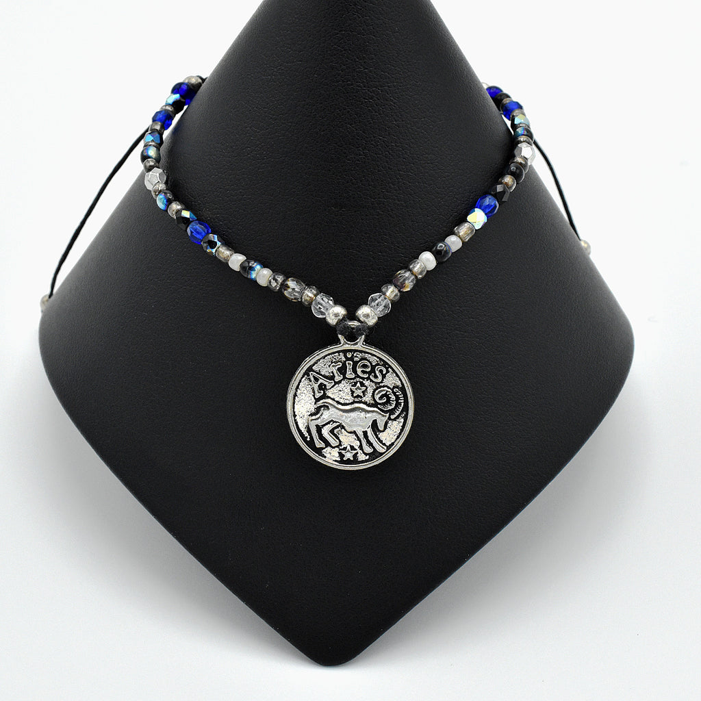 Handmade Aries Astrology Bracelet – Adjustable – One of One