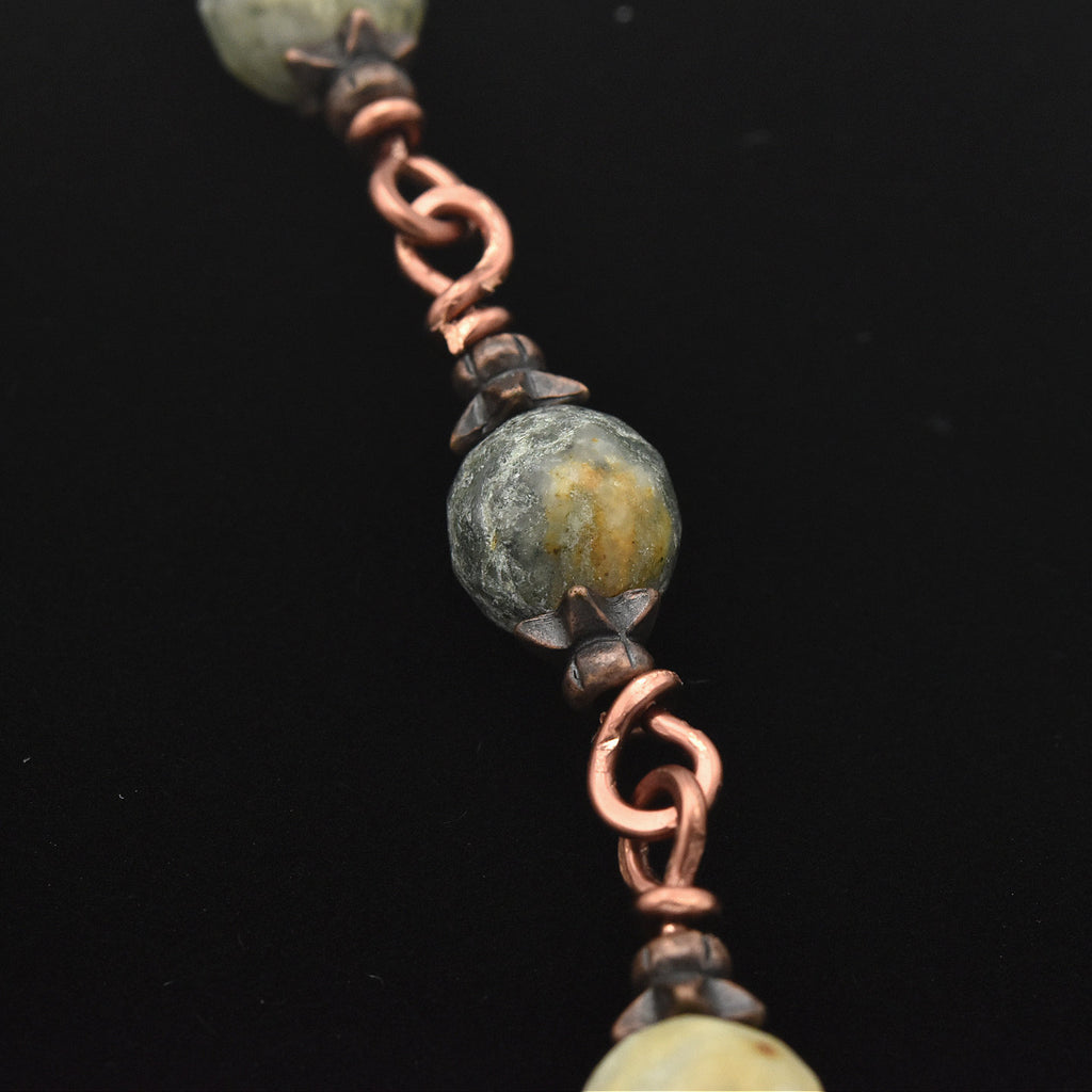 Handmade Copper & Marble Pocket Chaplet – One of One
