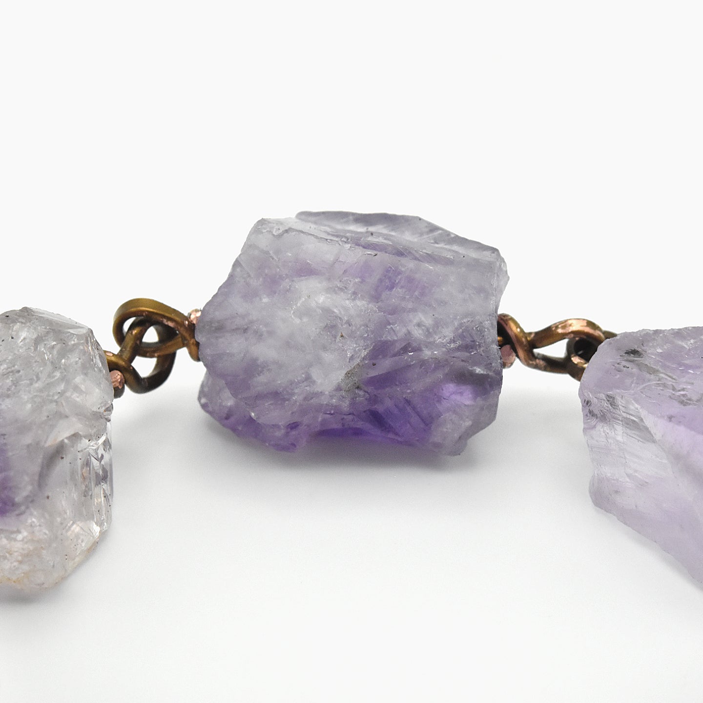 Handmade Raw Amethyst One-Decade Spiritual Chaplet – One of One (12.5" Length)