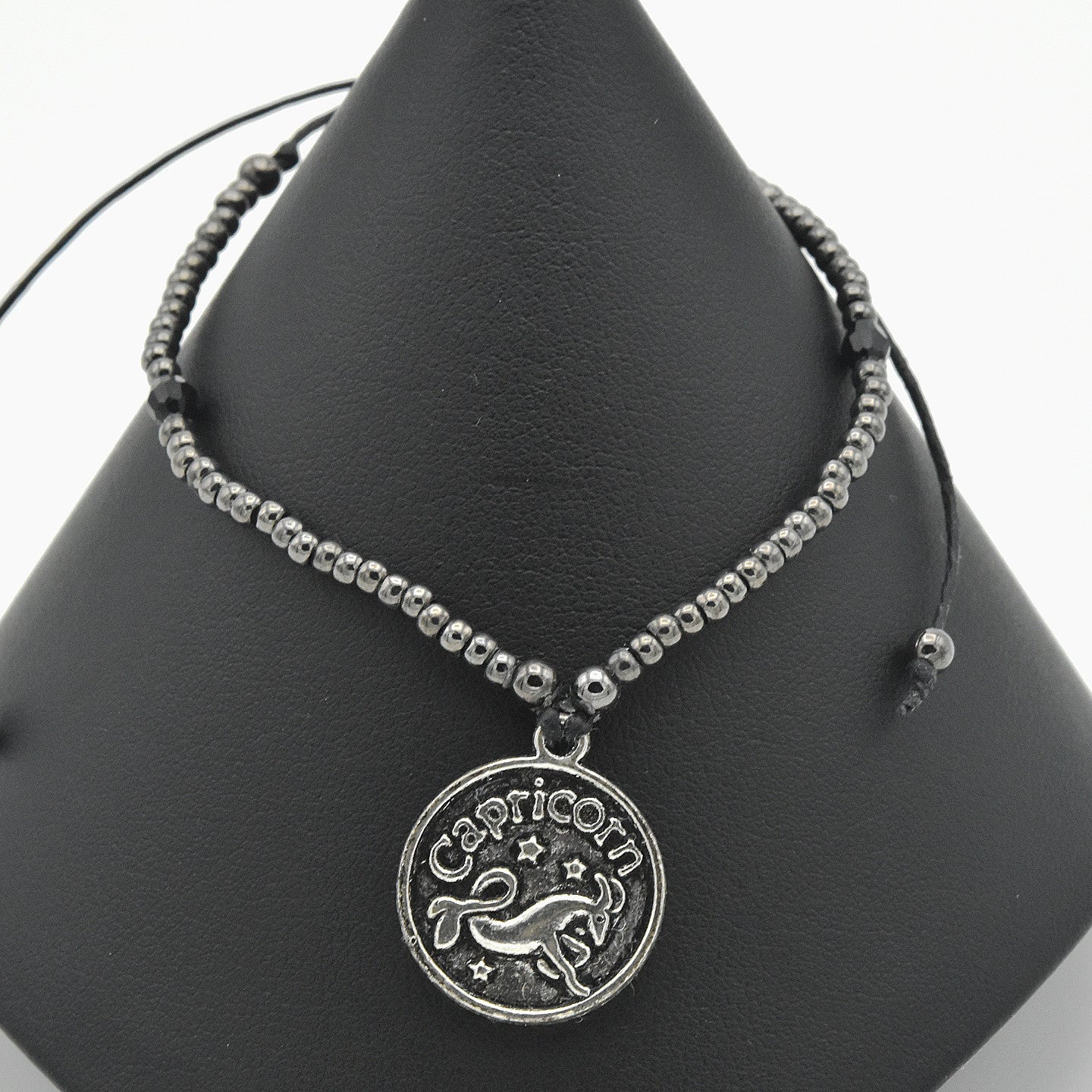 Handmade Capricorn Zodiac Hematite Bracelet – Adjustable – One of One