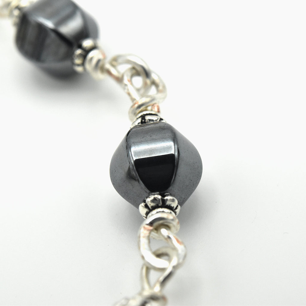 Handmade Silver-Plated Hemalyke Pocket Chaplet – One of One (12″ Length)