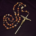 Handmade Natural Agate & Copper Five-Decade Wall Rosary – One of One (48" Length)