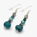African Turquoise Drops – Handmade Stone & Sterling Silver Earrings