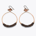 Copper Hoops – Hand-Wrapped Antique Copper Earrings with Hypoallergenic Niobium Ear Wires