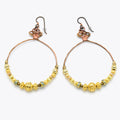 Golden Copper Hoops – Hand-Wrapped Earrings in Golden & Copper Tones with Hypoallergenic Niobium Ear Wires