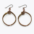 Steampunk Hoops – Handmade Copper Earrings with Niobium Ear Wires